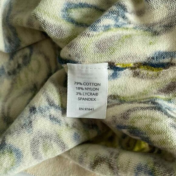 J Jill Stretch Green Patterned Sweater Size Small - Picture 4 of 8